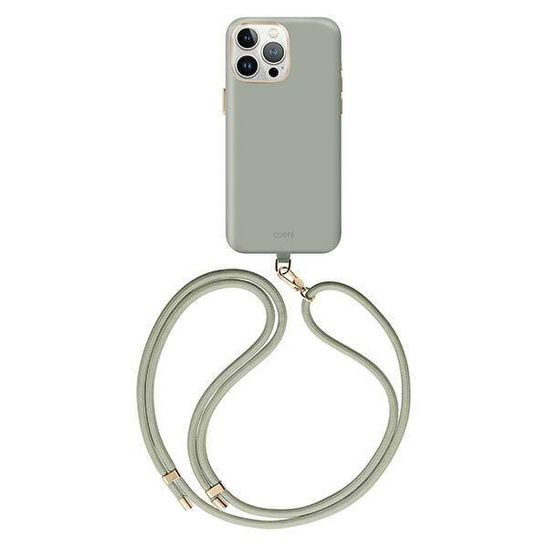 Etui APPLE IPHONE 15 PRO MAX UNIQ Coehl Creme Magnetic Charging zielone