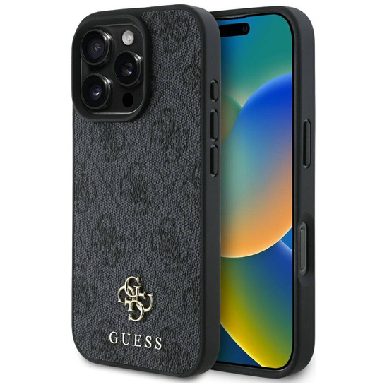 Case IPHONE 16 PRO MAX Guess HC PU 4G Small 4G & Classic black