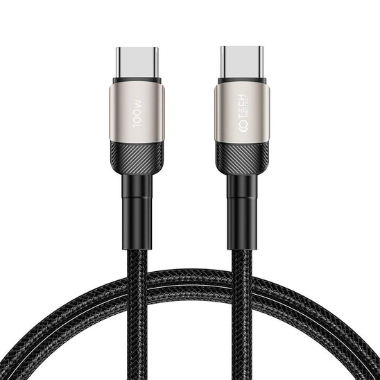 Cable USB Type - USB Type C PD100W / 5A 1m Tech-Protect UltraBoost EVO titanium