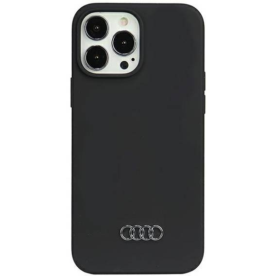 Oryginalne Etui IPHONE 13 PRO MAX Audi Silicone Case (AU-LSRIP13PM-Q3/D1-BK) czarne