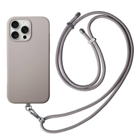 Etui IPHONE 16 PRO MAX UNIQ Coehl Creme Magnetic Charging Taupe szare