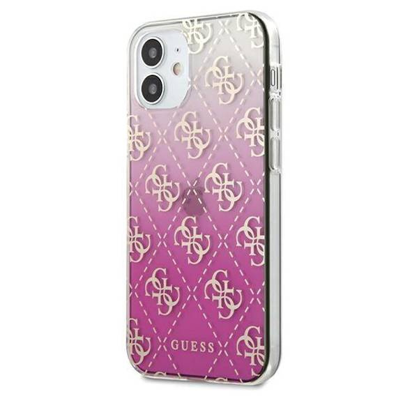 Original Case IPHONE 12 MINI Guess Hardcase 4G Gradient (GUHCP12SPCU4GGPI) pink