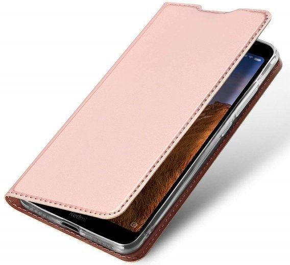 SAMSUNG GALAXY A01 case with a Dux Ducis leather skin leather flip pink