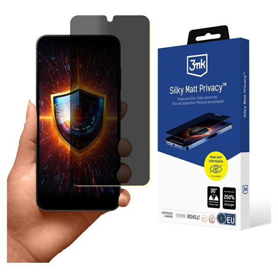 Privacy film SAMSUNG GALAXY S25+ Folia prywatyzująca 3MK Silky Matt Privacy