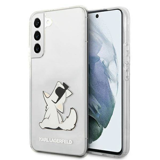 Oryginalne Etui SAMSUNG GALAXY S22+ PLUS Karl Lagerfeld Hardcase Choupette Eat (KLHCS22MCFNRC) transparentne