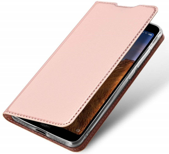 HUAWEI Y6P case with a Dux Ducis leather skin leather flip pink