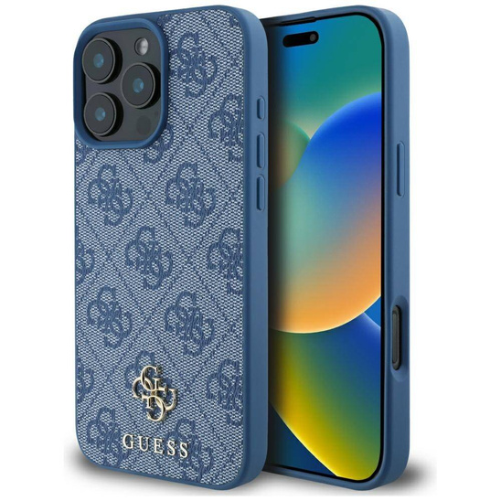 Case IPHONE 16 PRO Guess HC PU 4G Small 4G & Classic blue