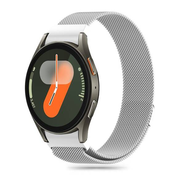 Strap for SAMSUNG GALAXY WATCH 4 / 5 / 5 PRO / 6 / 7 / FE Tech-Protect Milaneseband silver