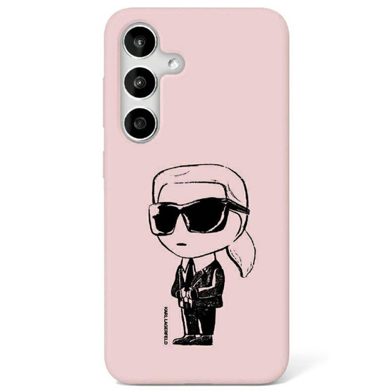 Case SAMSUNG GALAXY S25 ULTRA Karl Lagerfeld Silicone Graffiti Ikonik Printed Logo MagSafe pink