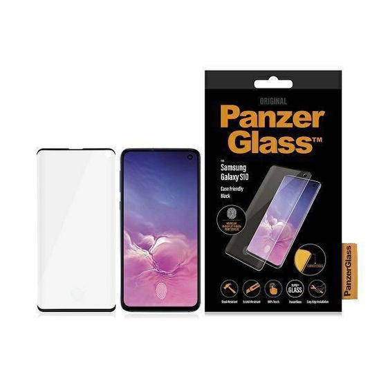 Szkło Hartowane 5D SAMSUNG GALAXY S10 PanzerGlass Curved Super+ Case Friendly Finger Print czarne