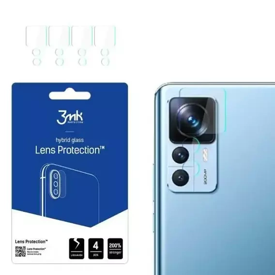 Szkło Hybrydowe na Aparat / Obiektyw XIAOMI 12T / 12T PRO 3mk Flexible Glass Lens