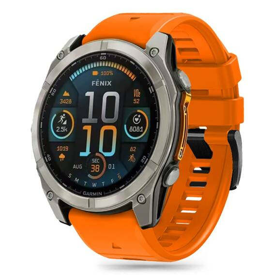 Strap for GARMIN FENIX 5X / 5X PLUS / 6X / 6X PRO / 7X / 8 (51MM) Tech-Protect Silicone orange