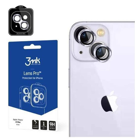 Szkło Hartowane na Aparat IPHONE 14 PLUS 3MK Lens Protection Pro fioletowe