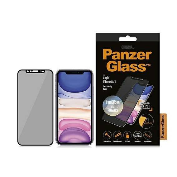 Tempered Glass IPHONE 11 / XR PanzerGlass E2E Super+ Case Friendly Privacy black