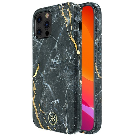 Case IPHONE 12 MINI Kingxbar Marble Series black