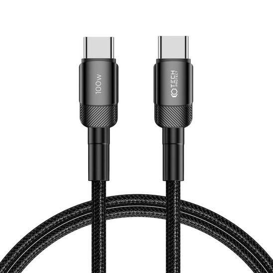 Cable USB Type - USB Type C PD100W / 5A 1m Tech-Protect UltraBoost EVO black