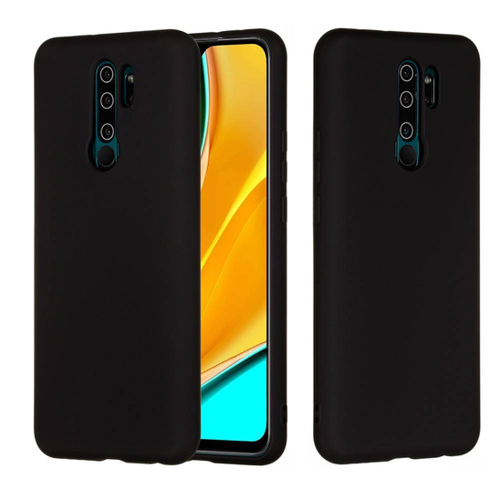 Etui XIAOMI REDMI NOTE 9 Silicone case elastyczne silikonowe czarne