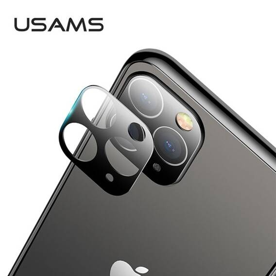Szkło Hartowane na Aparat IPHONE 11 PRO MAX USAMS Camera Lens Glass (BH558JTT01) czarne