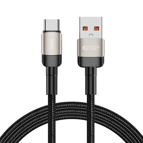 Cable USB - USB Type C 100W / 5A 2m Tech-Protect UltraBoost EVO titanium