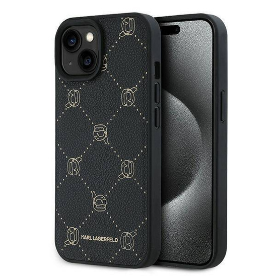 Original Case IPHONE 15 PLUS Karl Lagerfeld Karl Head MagSafe (KLHMP15MPGKHPHK) black