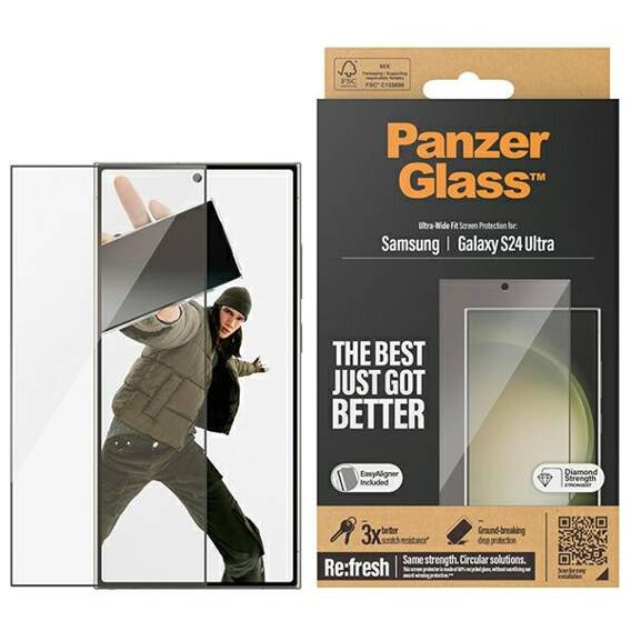 Tempered Glass SAMSUNG GALAXY S24 ULTRA PanzerGlass Ultra-Wide Fit Screen Protection with the Applicator (7352)