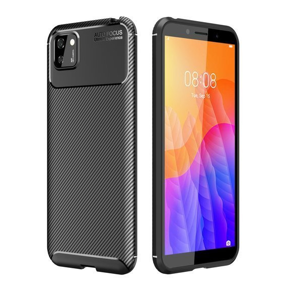 Etui HUAWEI Y5P Pancerne Shockproof  Carbon Fiber czarne