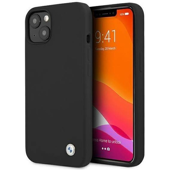 Original Case IPHONE 13 BMW Hardcase Silicone Signature (BMHCP13MSILBK) black