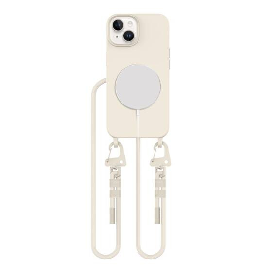 Case IPHONE 14 Tech-Protect Magnecklace MagSafe Cosmic Latte