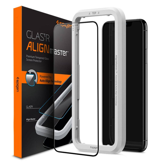 Tempered Glass IPHONE 11 Spigen ALM Glass FC black