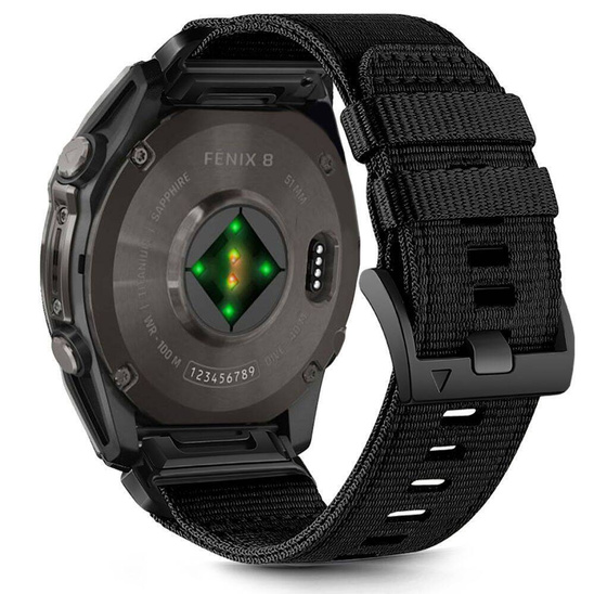 Pasek do GARMIN FENIX 5 / 6 / 6 PRO / 7 / 8 / E (47MM) Tech-Protect Nylon Classic czarne