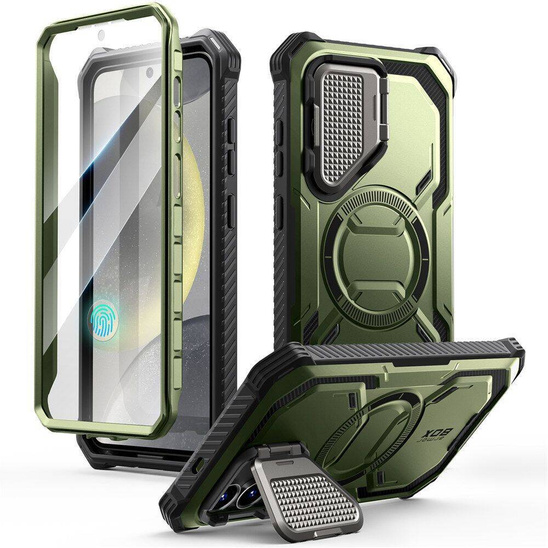 Etui SAMSUNG GALAXY S25 SupCase IBLSN Armorbox Mag MagSafe Guldan zielone