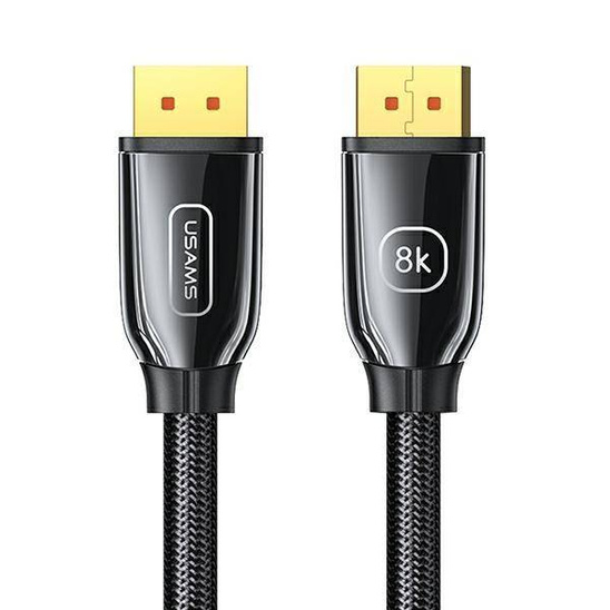 USAMS Cable DP - DP 1.4 HD U75 3.0m black/black 8K HD SJ533DP01 (US-SJ533)