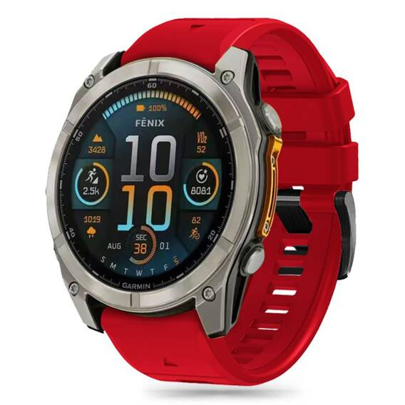 Strap for GARMIN FENIX 5 / 6 / 6 PRO / 7 / 8 / E (47MM) Tech-Protect Silicone red