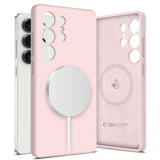 Case SAMSUNG GALAXY S25 ULTRA Tech-Protect Liquid Silicone MagSafe Pearl pink