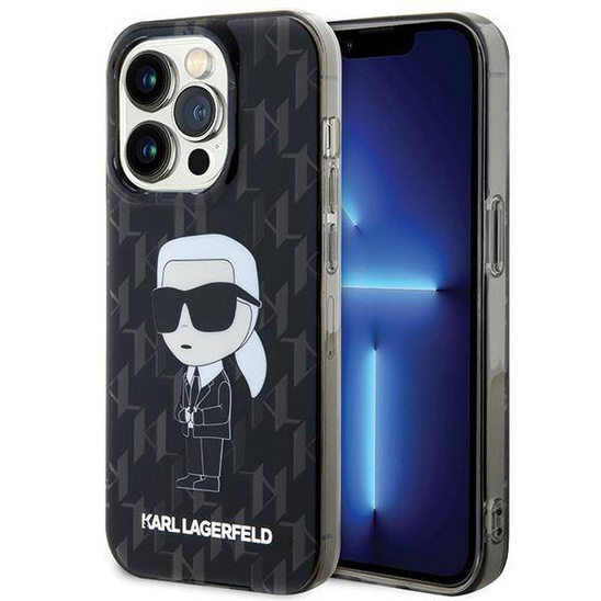 Oryginalne Etui APPLE IPHONE 15 PRO MAX Karl Lagerfeld Hardcase Monogram Ikonik (KLHCP15XHNKMKLK) transparentne