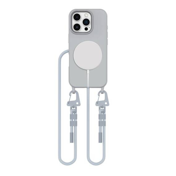 Case IPHONE 16 PRO Tech-Protect Magnecklace MagSafe Crayon gray