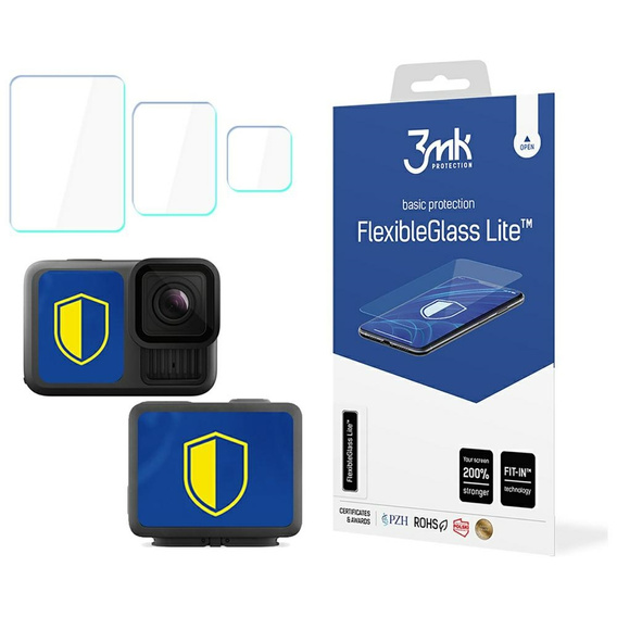 Szkło Hybrydowe GOPRO HERO 13 3mk Cam Protection Ochona na Wyświetlacze oraz Obiektyw