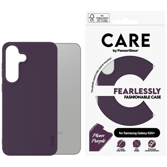 Etui SAMSUNG GALAXY S25+ CARE by PanzerGlass Fashion Case fioletowe