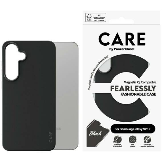 Etui SAMSUNG GALAXY S25+ CARE by PanzerGlass Fashion QI czarne