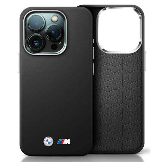 Original Case IPHONE 16 BMW Hardcase M Smooth Full Wrapped Metal (BMHCP16S23PMWK) black