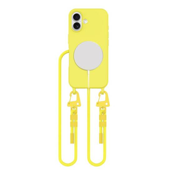 Case IPHONE 16 Tech-Protect Magnecklace MagSafe Canary yellow