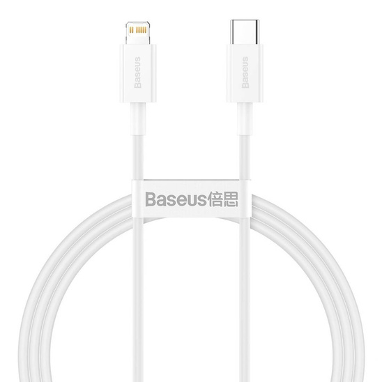 Baseus Superior Series Cable USB-C to Lightning, 20W, PD, 1m (white)