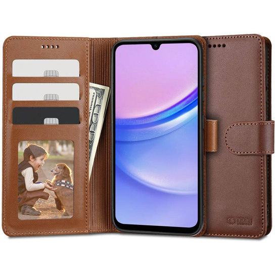 Etui GALAXY A15 4G / 5G Tech-Protect Wallet brązowe