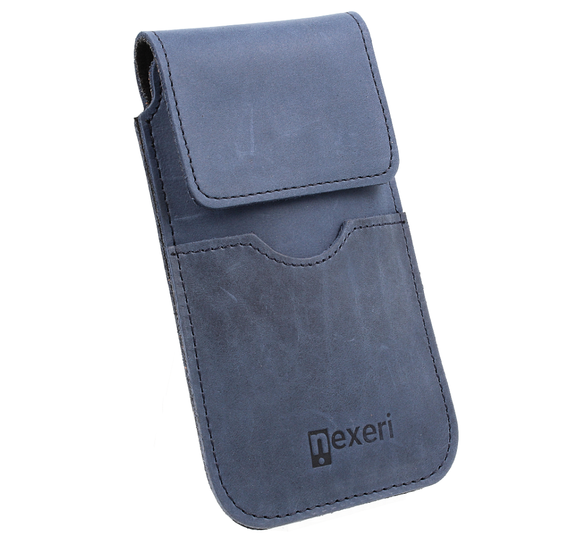 Holster Leather Belt Vertical Opening Wallet Nexeri Flap SAMSUNG GALAXY S20 ULTRA / S21 ULTRA / OPPO A98 5G / REDMI 12 navy blue