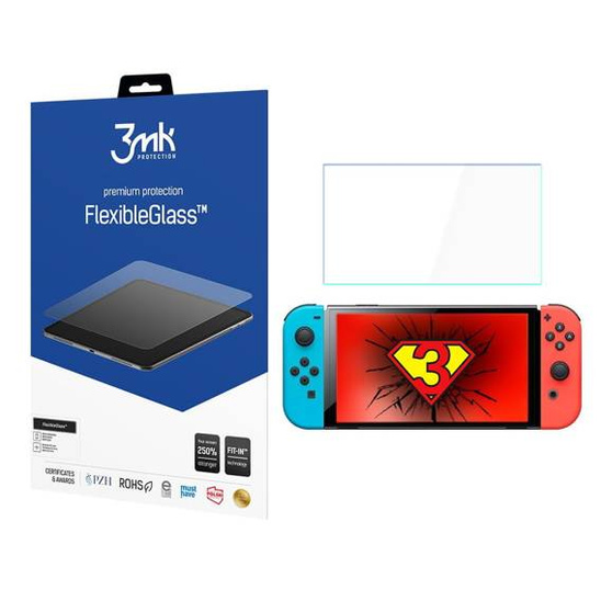 Hybrid Glass NINTENDO SWITCH OLED 3mk Flexible Glass Hybrid Film