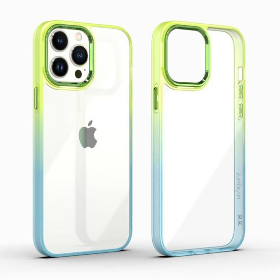 Etui IPHONE 12 PRO MAX MX Rainbow zielono-niebieskie