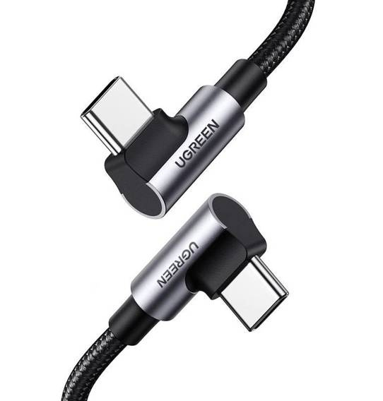 Kabel Kątowy 100W 5A 1m USB-C do USB-C UGREEN US335 czarny