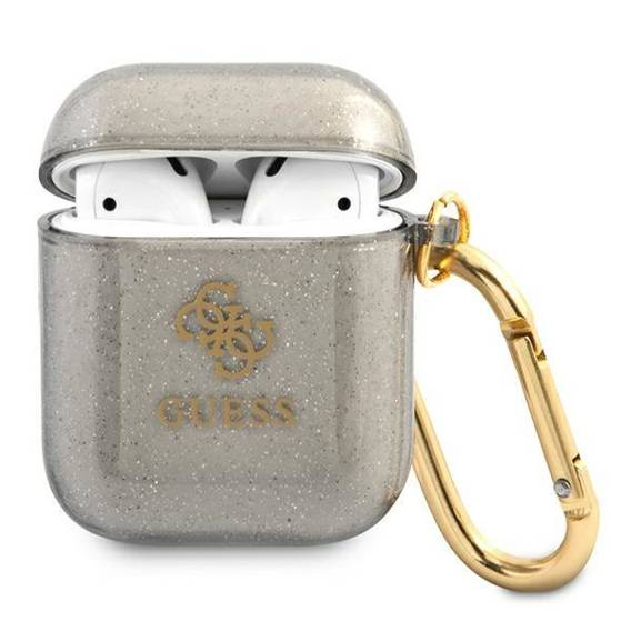 Case APPLE AIRPODS Guess Glitter Collection (GUA2UCG4GK) black