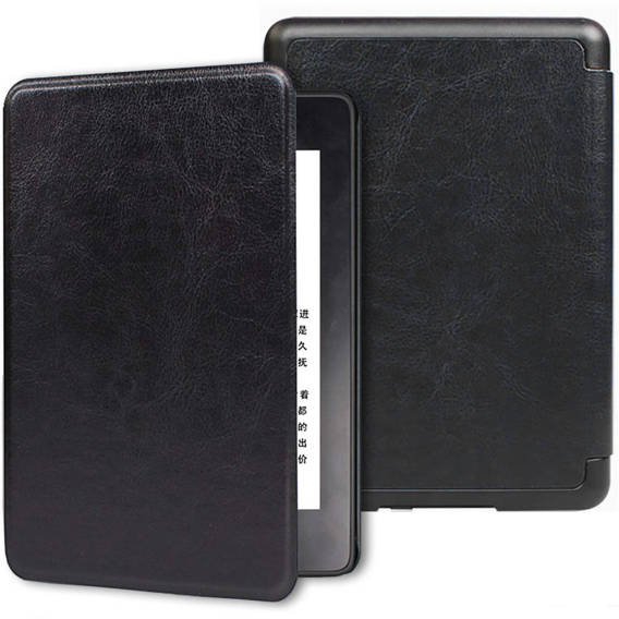 Case for AMAZON KINDLE TOUCH 10 (2019) Leatherette Book with a Flap black