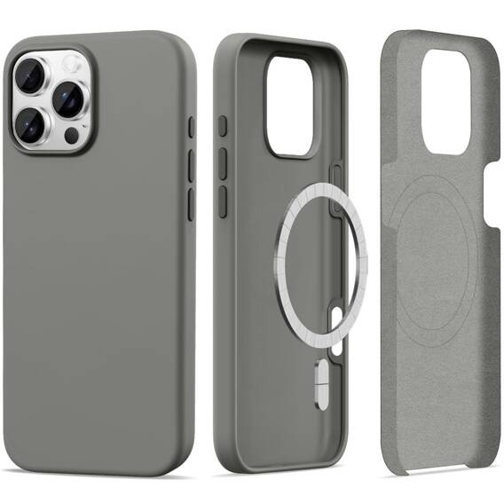 Case IPHONE 16 PRO MAX Tech-Protect Silicone MagSafe Clay gray